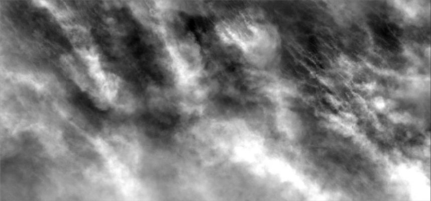 Thick Clouds over the South Pole (Original NASA/MGS/MSSS b/w Frame)
Caption originale:"In this image the Martian Surface is completely hidden from view by thick clouds. The thickness of the clouds indicates the dust is a major component of the clouds. Images like this one can provide vital information about the atmosphere and climate of Mars today. This image was collected during late Summer near the South Pole". 

Image information: VIS instrument;
Latitude: - 69,9° N;
Longitude: 235,3° E;
Resolution: 17 meter/pixel.
Parole chiave: Mars from orbit - Clouds