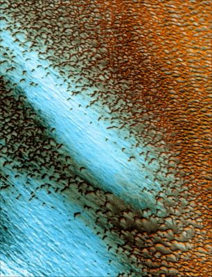 Polar Dunes and Ice (False Colors; credits: NASA)
nessun commento
Parole chiave: Mars from orbit - Polar Dunes