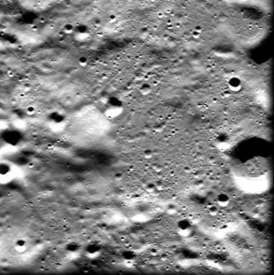 In the vicinities of Crater Pentland (HR)
Caption ESA:"This HR image, taken by the Advanced Moon Imaging Experiment (AMIE) on board ESA’s SMART-1 spacecraft, shows an area close to crater Pentland on the Moon. 
AMIE obtained this sequence on 18 March 2006 from a distance of 573 Km from the surface, with a ground resolution of 52 mt per pixel. The imaged area is centred at a Latitude of 67,7º South and a Longitude of 18,3º East". 
Parole chiave: The Moon from orbit - Highly Cratered Region