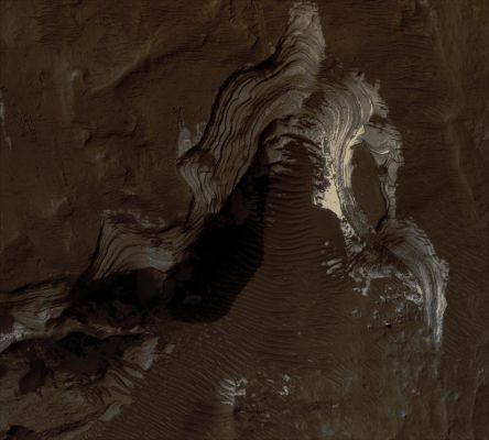 Details of the beautiful White Cliffs of Holden Crater (Natural Colors credits: Lunar Explorer Italia)
nessun commento
Parole chiave: Mars from orbit - Craters - Holden Crater