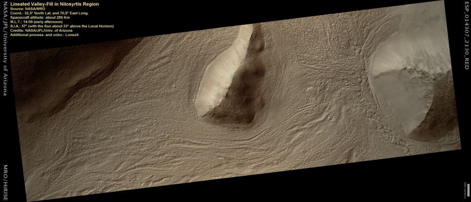 Lineated Valley-Fill in Nilosyrtis Region (Natural Colors; credits: Lunexit)
nessun commento
Parole chiave: Mars from orbit - Nilosyrtis Region