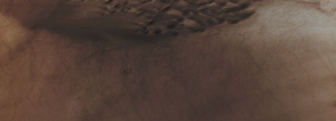 Southern Dunefield (Absolute Natural Colors; credits for the additonal process. and color.: Dr Paolo C. Fienga - Lunar Explorer Italia)
Mars Local Time: 14:45 (Early Afternoon)
Coord. (centered): 59,1° South Lat. and 218,0° East Long.
Spacecraft altitude: 264,9 Km (such as about 165,6 miles) 
Original image scale range: 26,5 cm/pixel (with 1 x 1 binning) so objects ~ 80 cm across are resolved 
Map projected scale: 25 cm/pixel
Map projection: EQUIRECTANGULAR
Emission Angle: 20,3° 
Sun-Mars-Spacecraft (or "Phase") Angle: 57,0°
Solar Incidence Angle: 67° (meaning that the Sun is about 23° above the Local Horizon)
Solar Longitude: 0,3° (Northern Spring)
Credits: NASA/JPL/University of Arizona
Additional process. and coloring: Dr Paolo C. Fienga - Lunar Explorer Italia
Parole chiave: Mars from orbit - Dunefield - Southern Regions